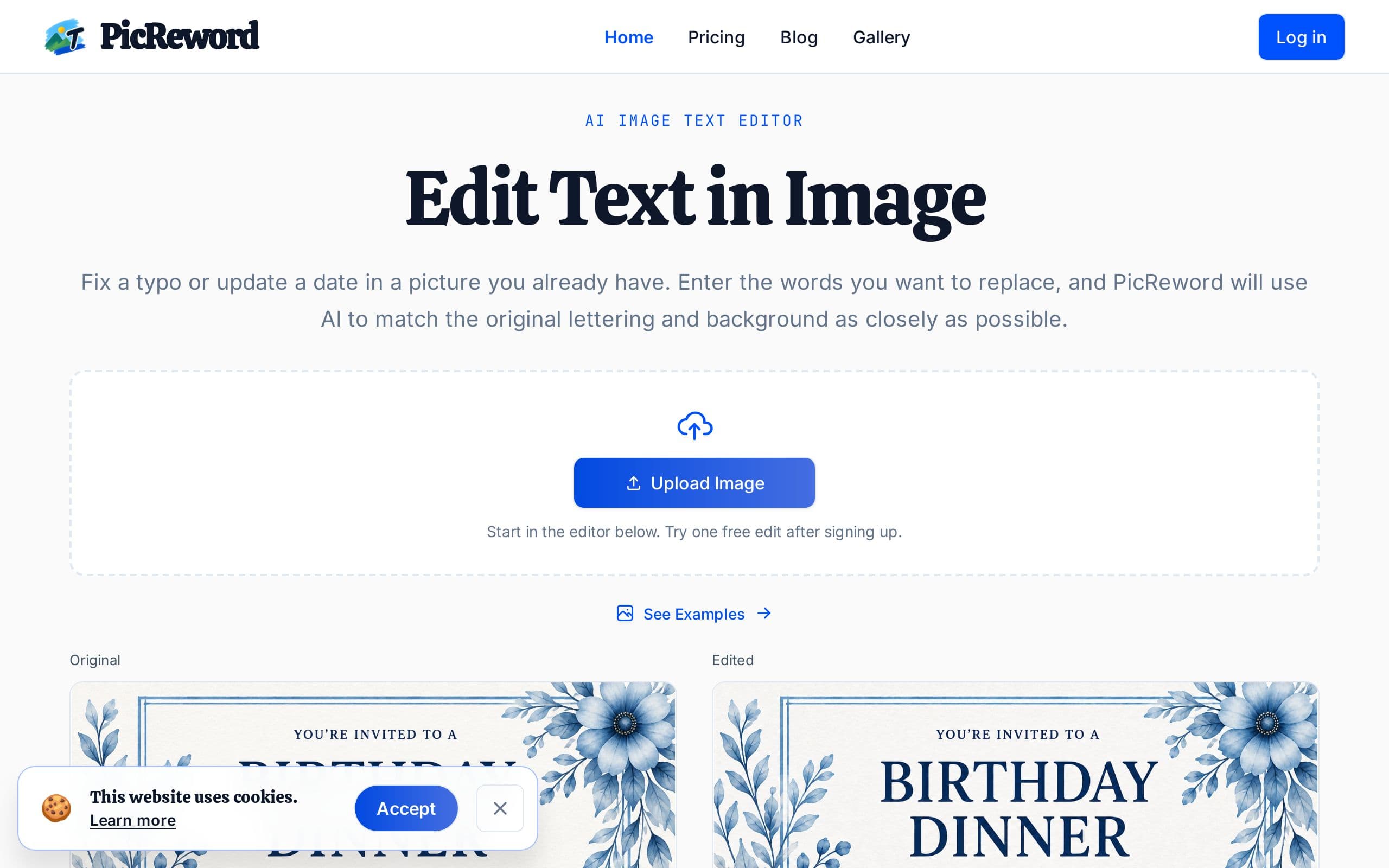 Screenshot of PicReword