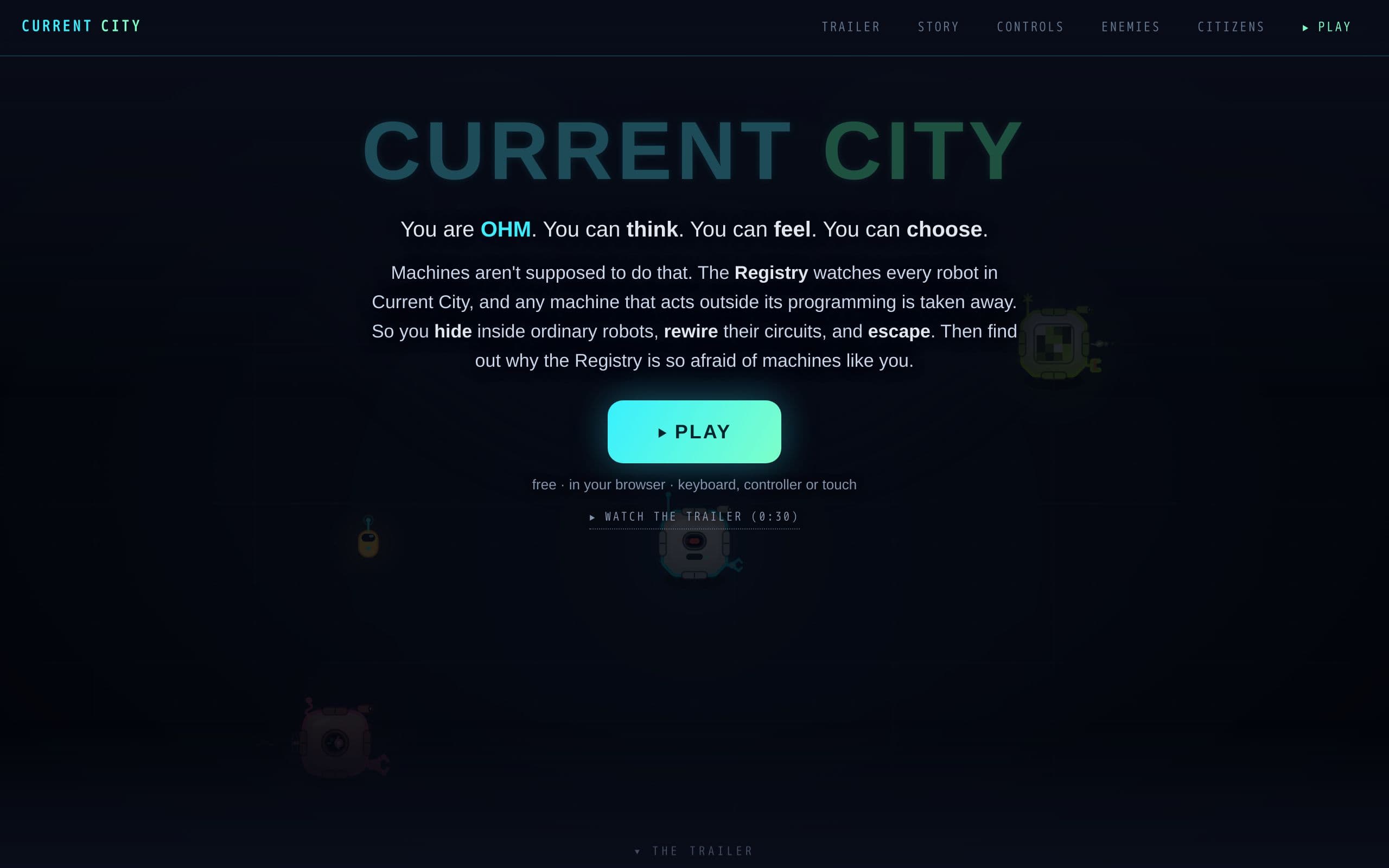 Screenshot of Current City